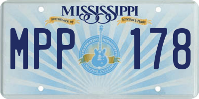 MS license plate MPP178