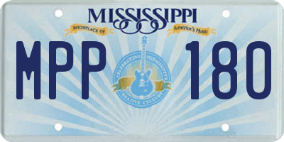 MS license plate MPP180