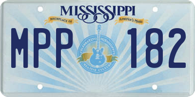 MS license plate MPP182