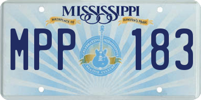 MS license plate MPP183