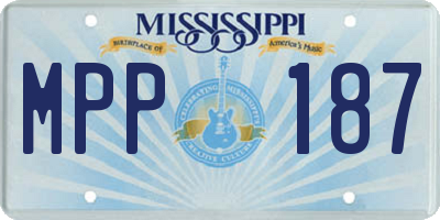 MS license plate MPP187