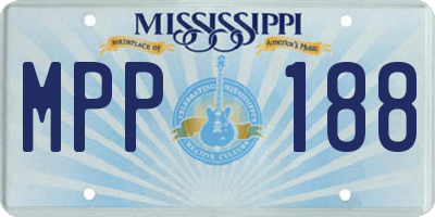 MS license plate MPP188