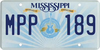 MS license plate MPP189