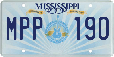 MS license plate MPP190