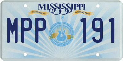 MS license plate MPP191