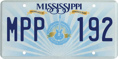 MS license plate MPP192