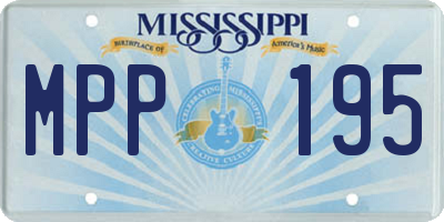MS license plate MPP195