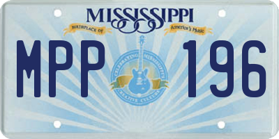 MS license plate MPP196