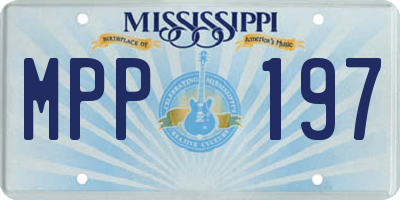 MS license plate MPP197