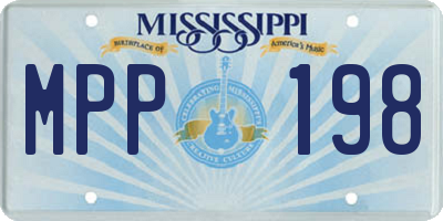 MS license plate MPP198