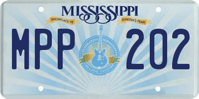 MS license plate MPP202