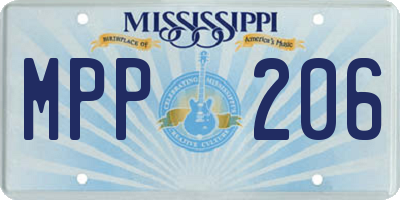MS license plate MPP206