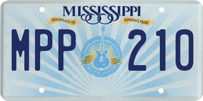 MS license plate MPP210