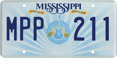 MS license plate MPP211