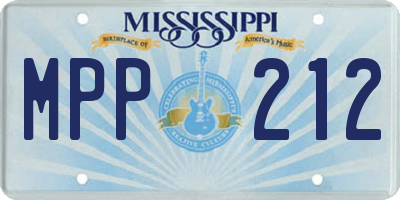 MS license plate MPP212