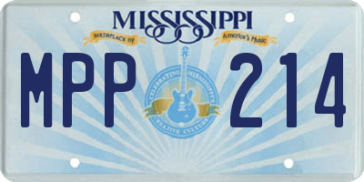 MS license plate MPP214