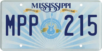 MS license plate MPP215