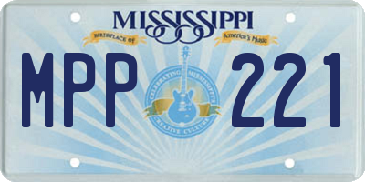 MS license plate MPP221
