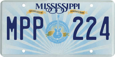MS license plate MPP224