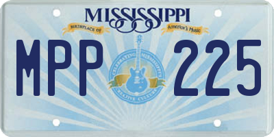 MS license plate MPP225