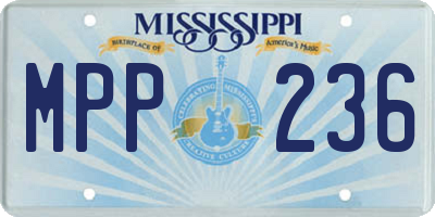 MS license plate MPP236