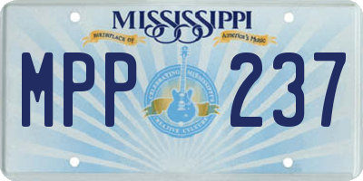 MS license plate MPP237