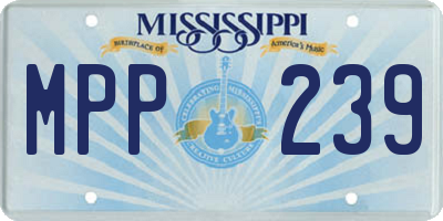 MS license plate MPP239