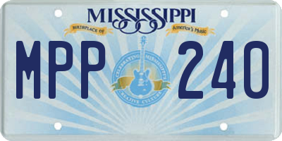 MS license plate MPP240