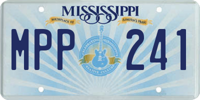 MS license plate MPP241