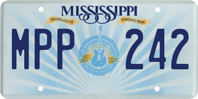 MS license plate MPP242