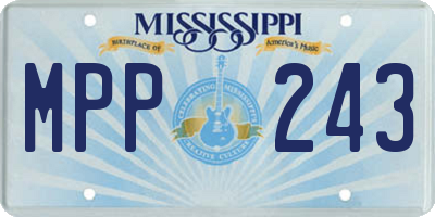 MS license plate MPP243