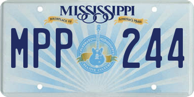 MS license plate MPP244