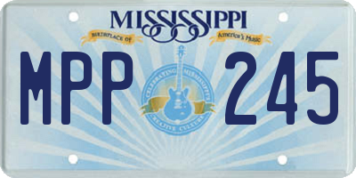 MS license plate MPP245