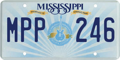 MS license plate MPP246