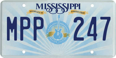 MS license plate MPP247