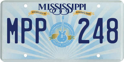 MS license plate MPP248