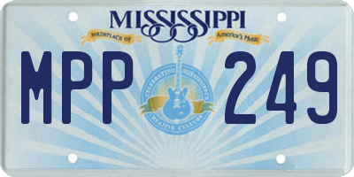 MS license plate MPP249