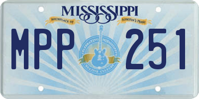 MS license plate MPP251