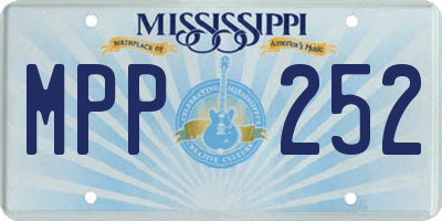 MS license plate MPP252