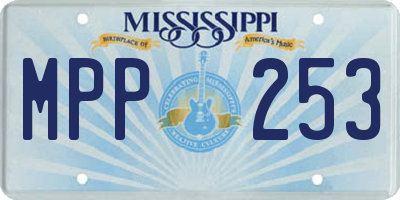 MS license plate MPP253