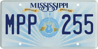MS license plate MPP255