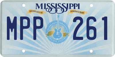MS license plate MPP261