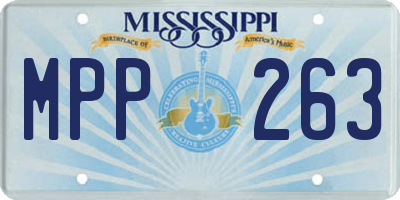 MS license plate MPP263