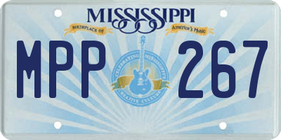 MS license plate MPP267