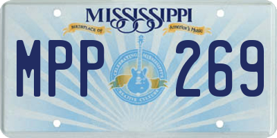 MS license plate MPP269