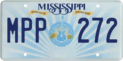 MS license plate MPP272