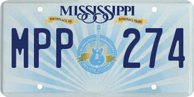 MS license plate MPP274
