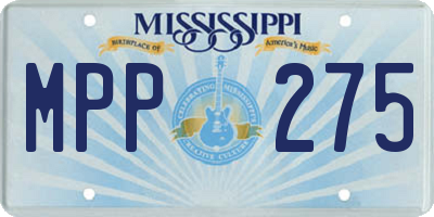MS license plate MPP275