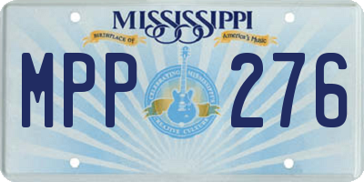 MS license plate MPP276