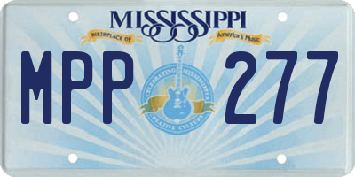 MS license plate MPP277